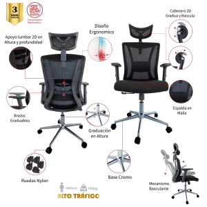 SILLA DE OFICINA RIO SUCIO PRESIDENTE